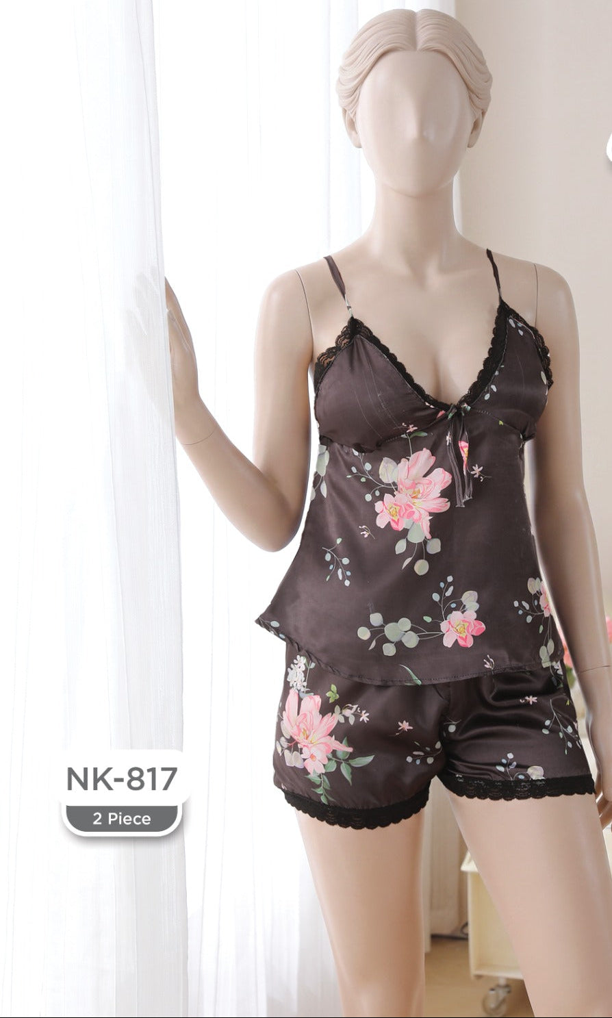 Embrace nighttime elegance with this premium satin sleepwear set