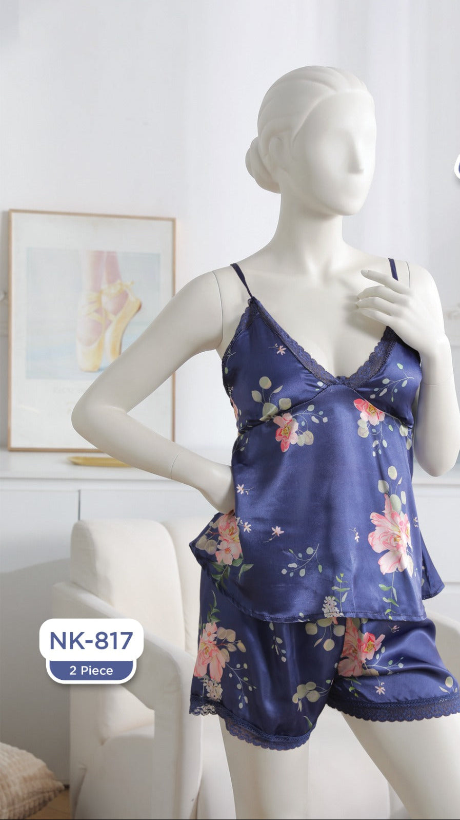Embrace nighttime elegance with this premium satin sleepwear set