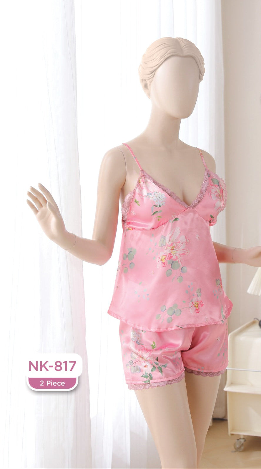 Embrace nighttime elegance with this premium satin sleepwear set