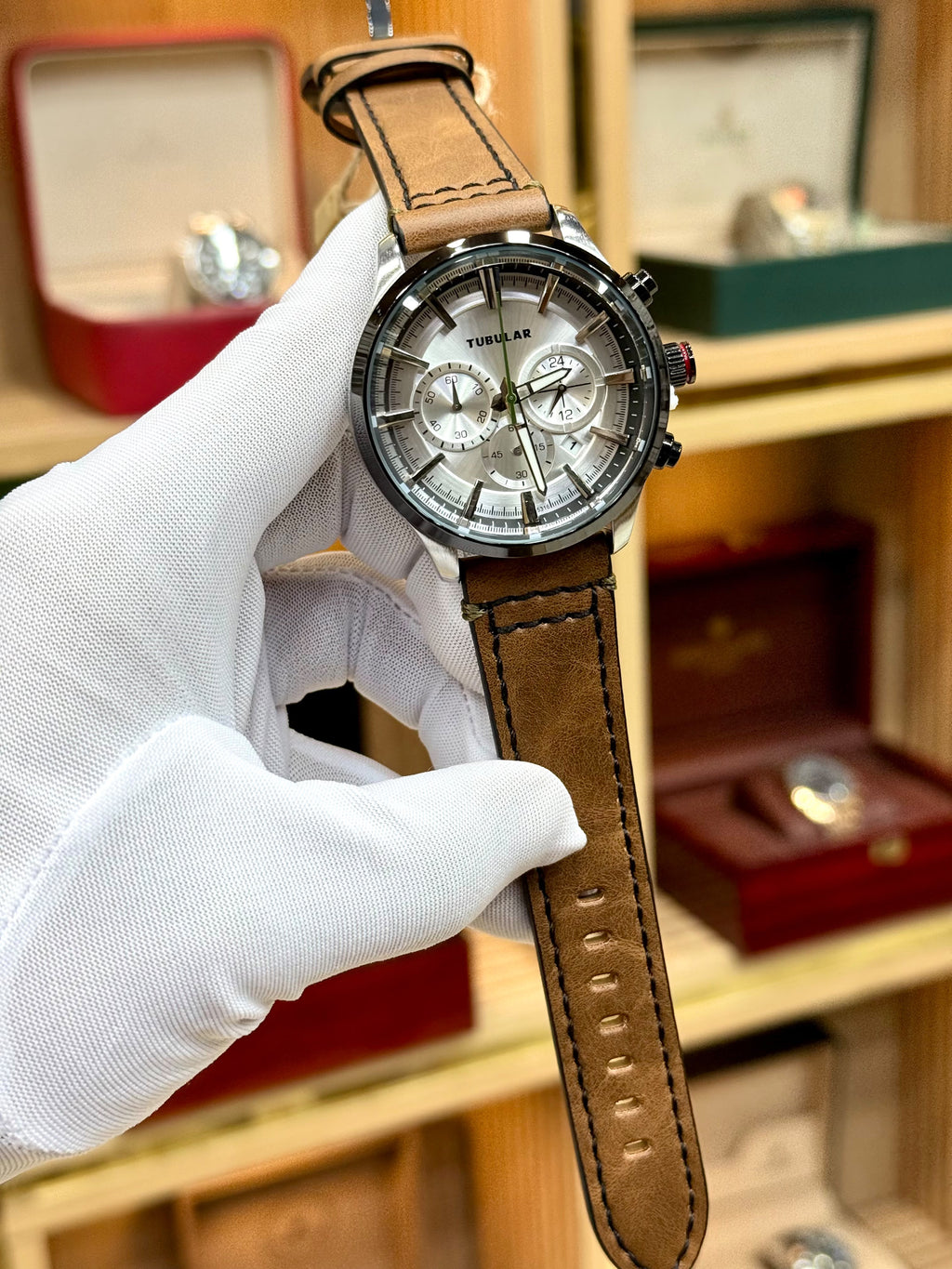 Experience classic elegance with this authentic TUBULAR watch