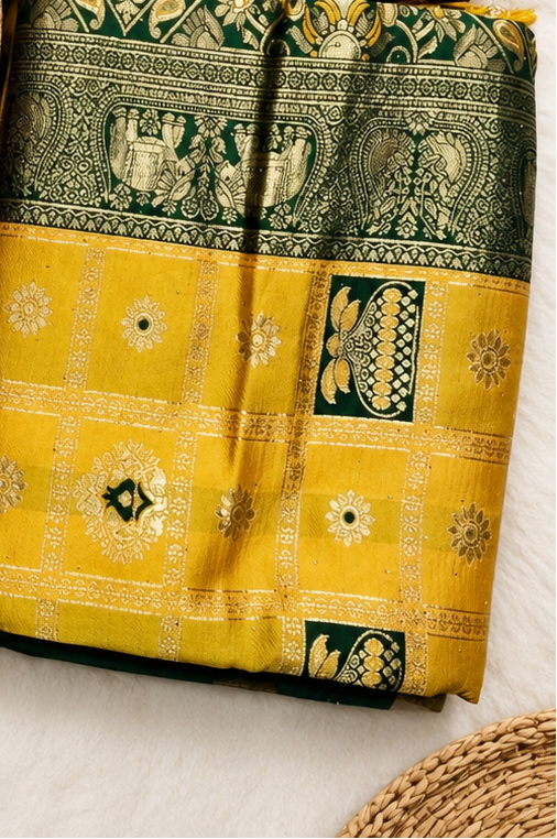 Elevate your ethnic wardrobe with our beautiful Banarsi Silk Fabric