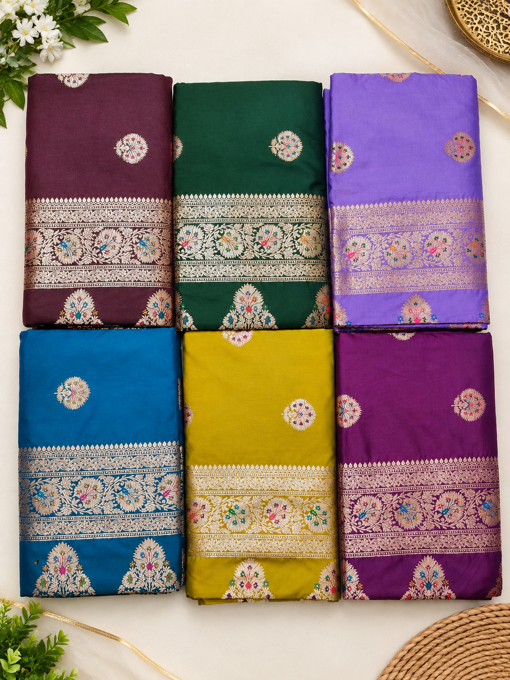 Elevate your ethnic wardrobe with our beautiful Banarsi Silk Fabric