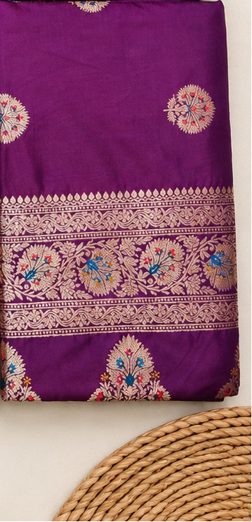 Elevate your ethnic wardrobe with our beautiful Banarsi Silk Fabric