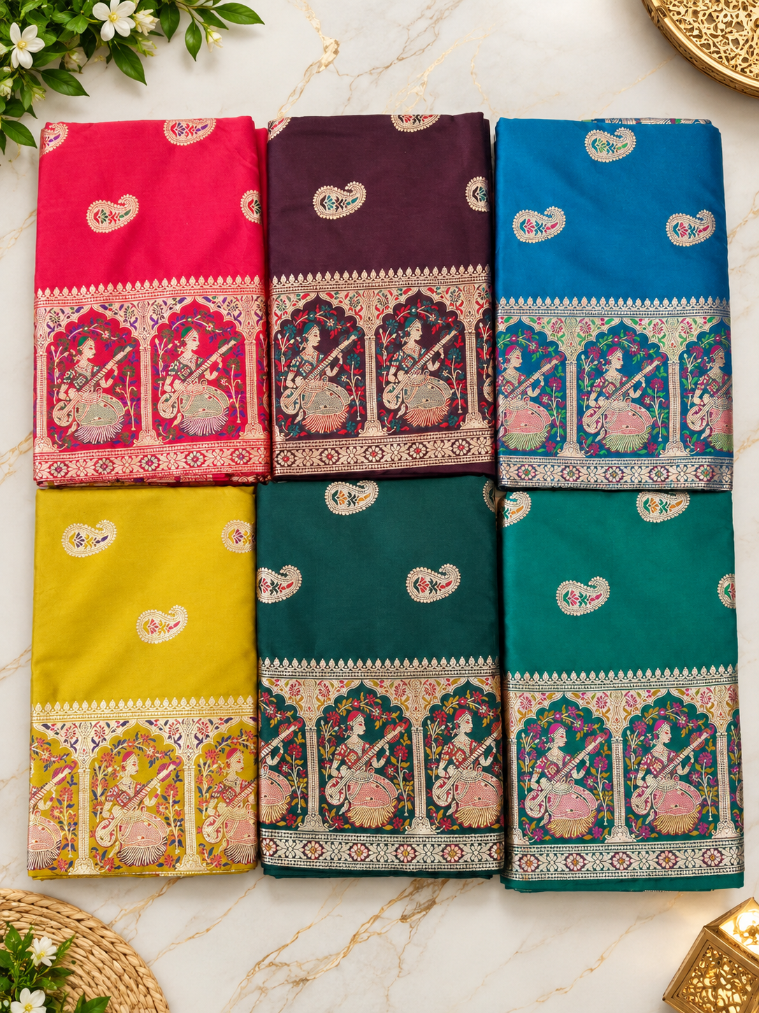 Elevate your ethnic wardrobe with our beautiful Banarsi Silk Fabric,