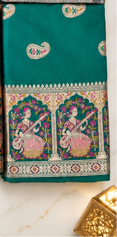 Elevate your ethnic wardrobe with our beautiful Banarsi Silk Fabric,