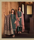 This specific catalog showcases a unique double dupatta concept paired with a single salwar suit.