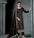 Elegant satin chiffon ensemble perfect for weddings, festivals