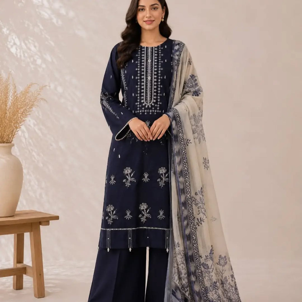 3pc Embroided suit
