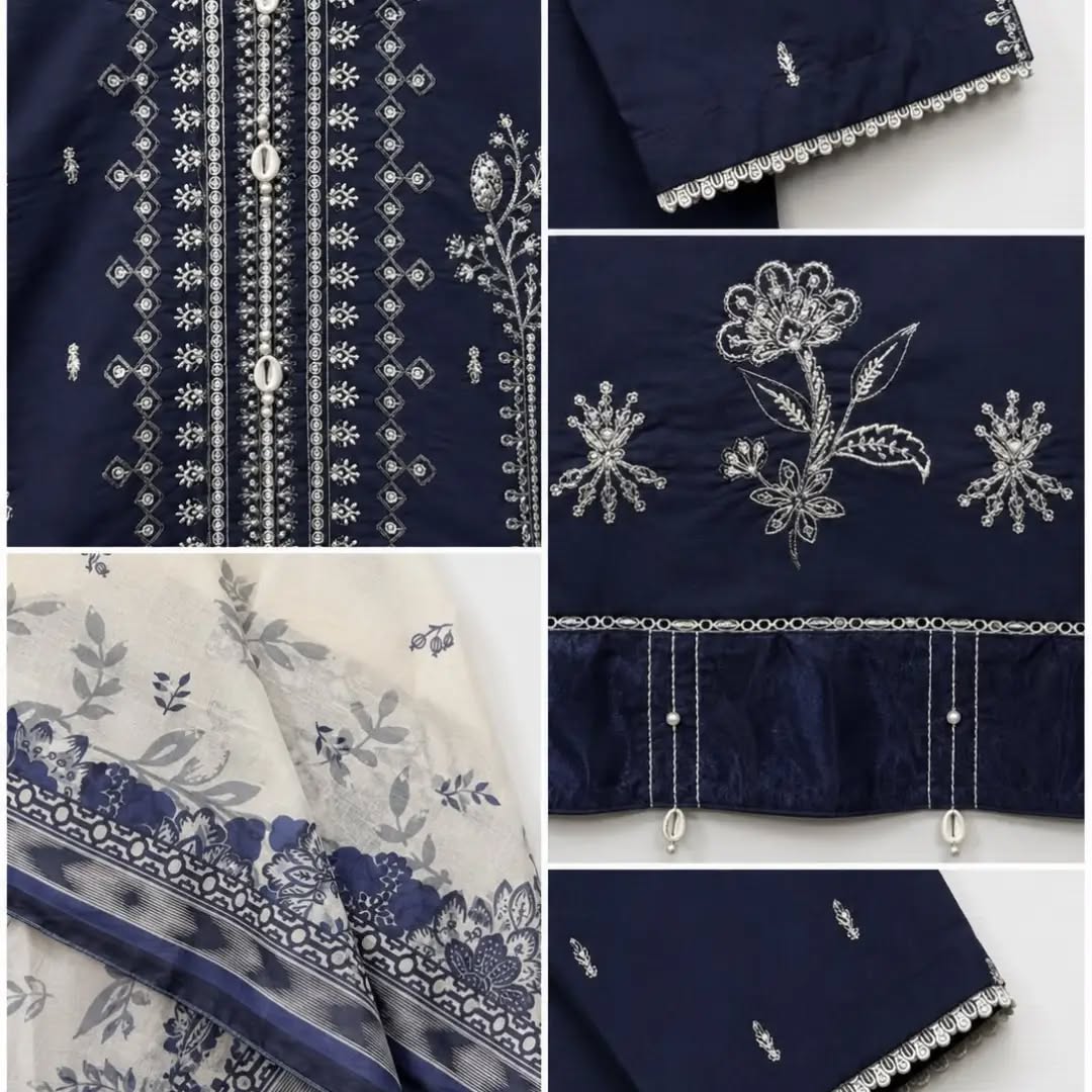 3pc Embroided suit