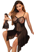 short lingerie with stretchable full net fabric