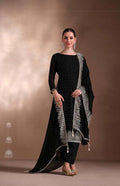 Elegant three-piece ensemble featuring a premium 2-tone cotanic georgette